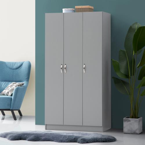 Essentials 3 Door Double Wardrobe Grey | TAD513 | 